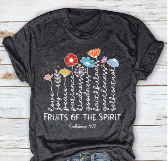 Fruits of the Spirit Wildflower T-Shirt — Galatians 5:22